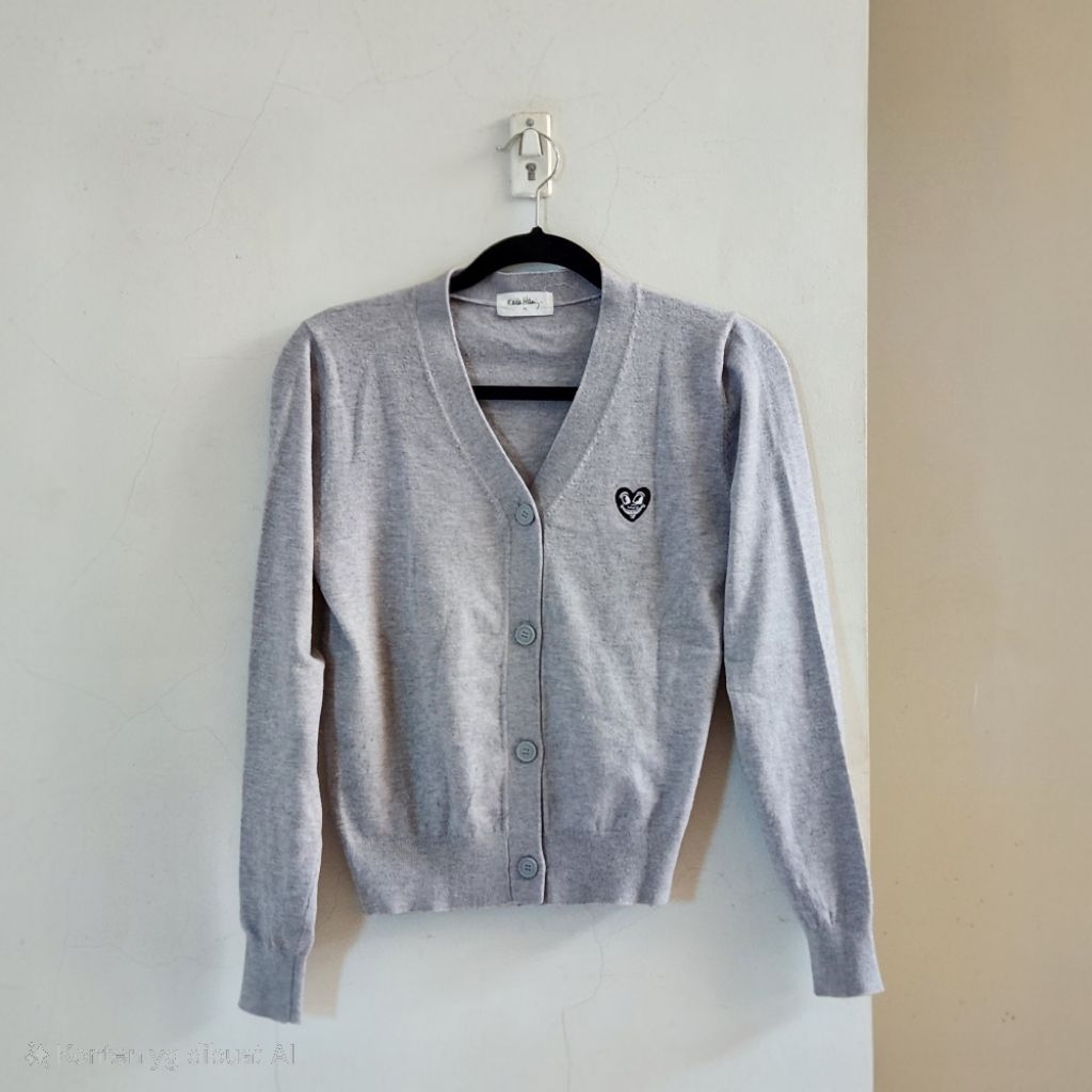 PRELOVED KEITH HARING CARDIGAN WANITA OUTER ABUABU