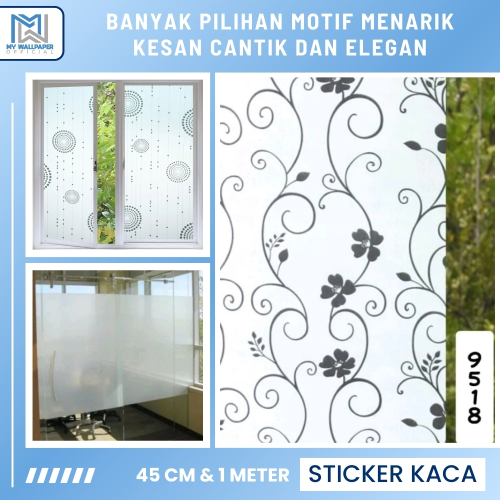 Sticker Kaca Jendela Rumah Stiker Kaca Sanblast Sudah Ada Lem Best Qualitay Premium Super Top
