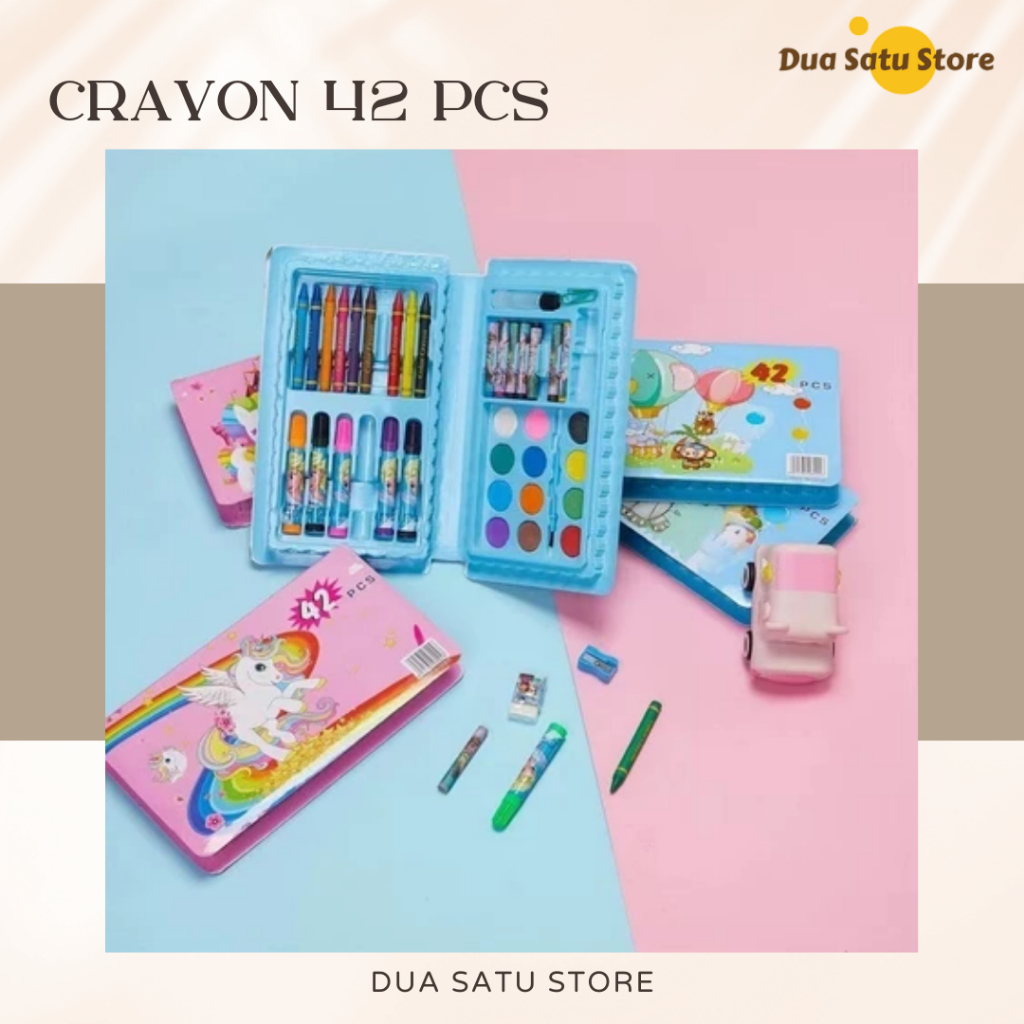 

Crayon Anak Mewarnai 42 PCS Warna Set