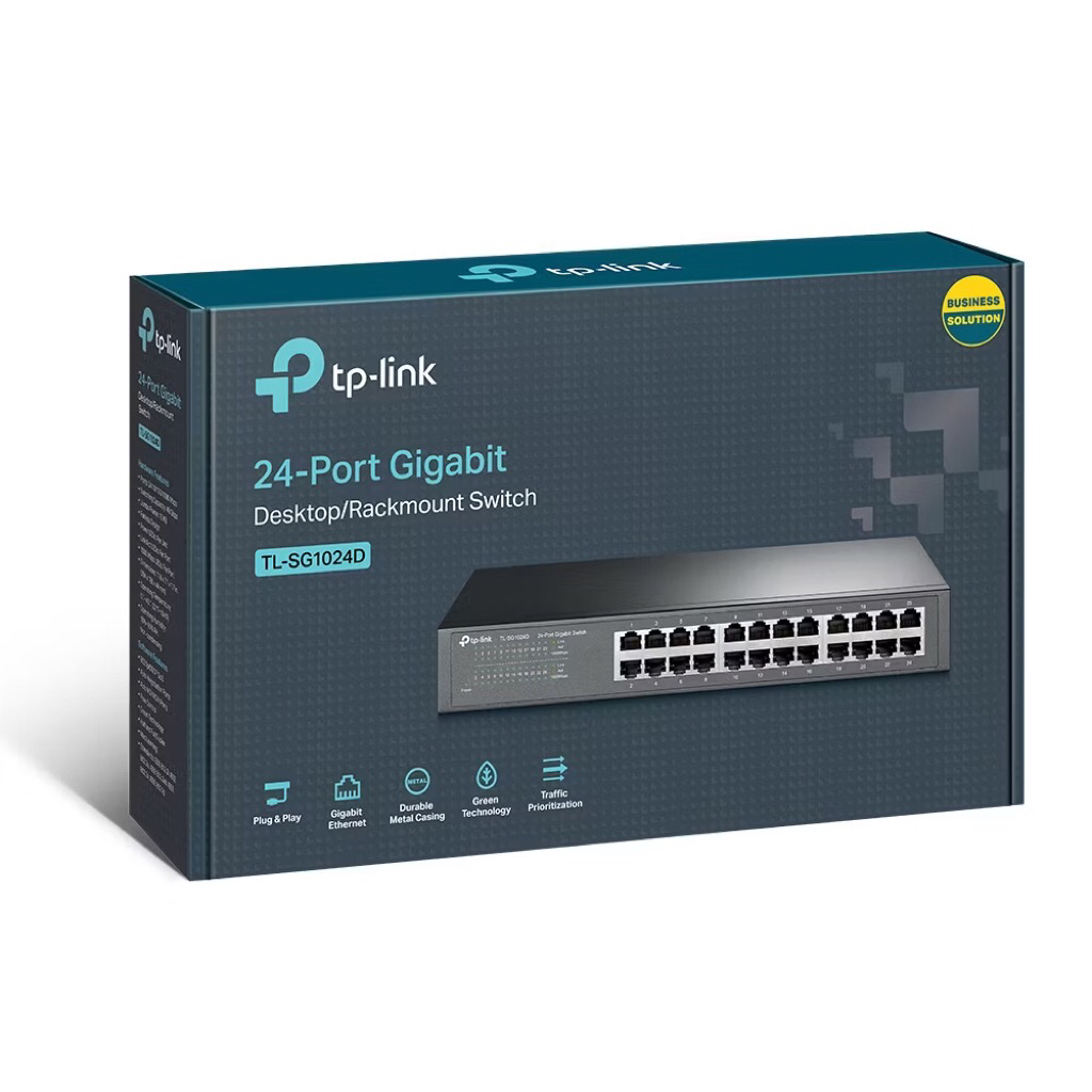 TP-LINK TL-SG1024D Switch Hub 24-Port Gigabit Switch, 24 10/100/1000M RJ45 ports