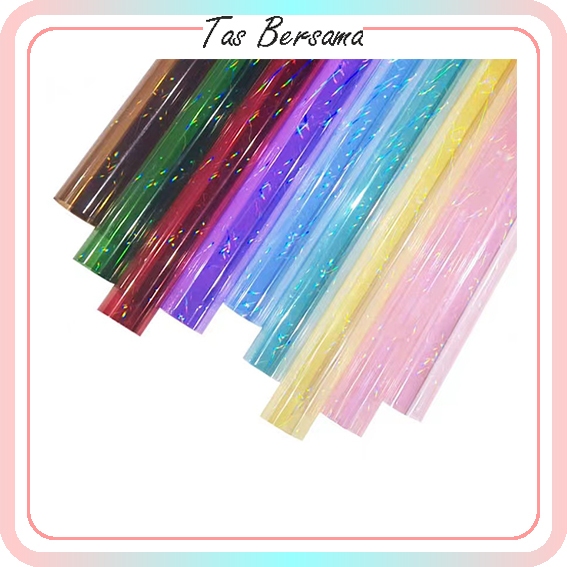 

(15 LEMBAR) Kertas Bunga Buket Cellophane Flower Wrapping Paper Hologram Colour Kertas Florist KB6115