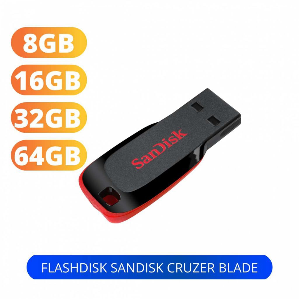 Flashdisk Sandisk Cruser Blade 8GB 16GB  32GB 64GB  Original Resmi