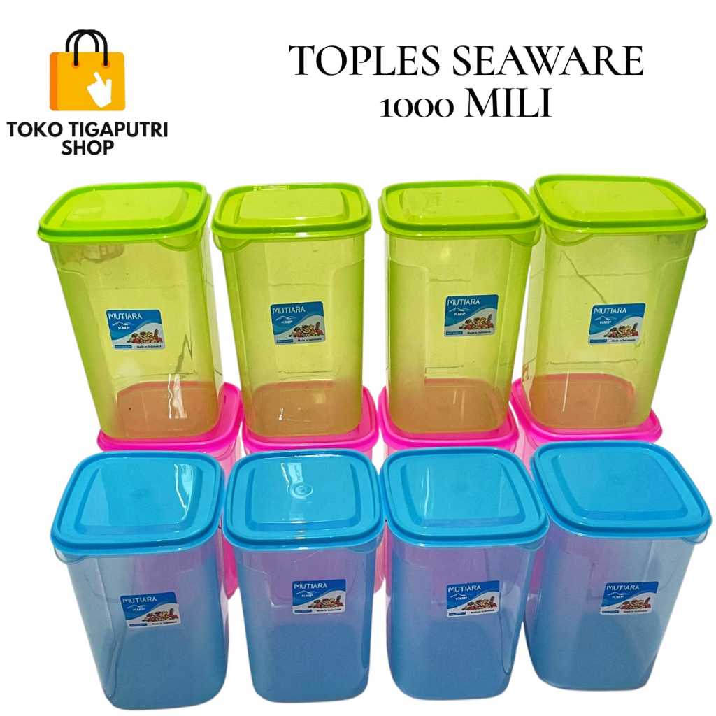 Toples Bumbu Kotak 1000 ml / Toples Plastik Serbaguna