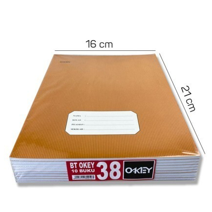 

1 Pak Buku Tulis OKEY 38 Sampul Coklat Okey Kraft Kwarto 38 Kiky (Isi 10 Buku)
