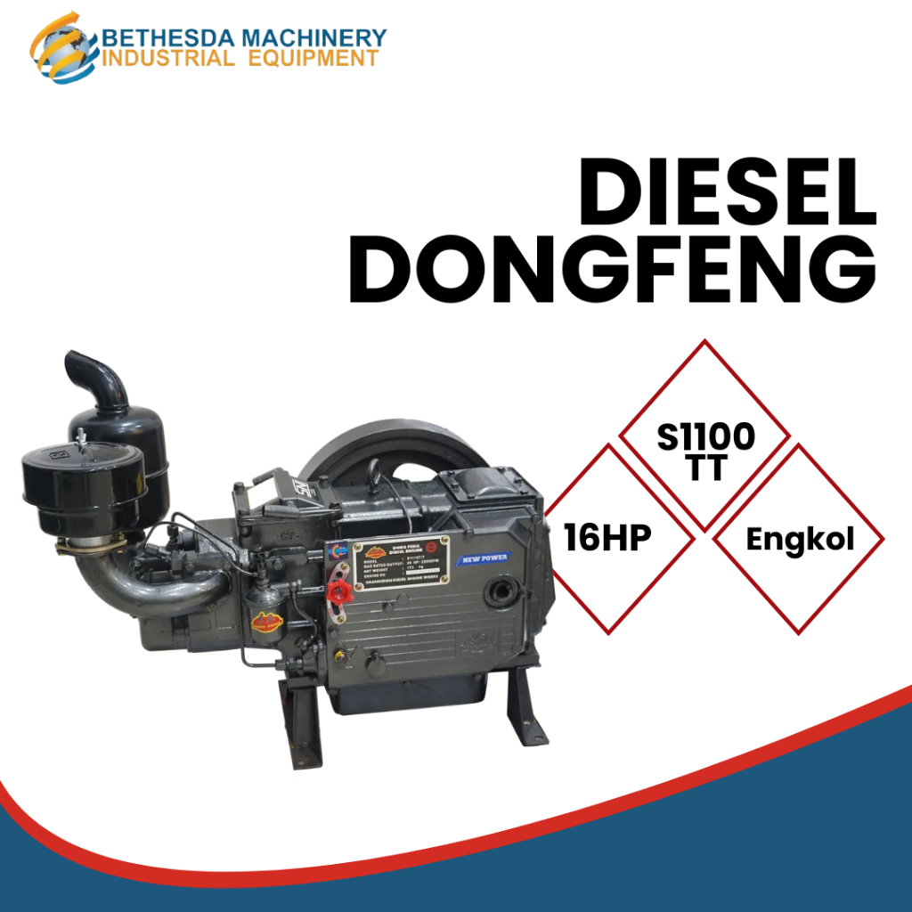 Mesin Penggerak 16 HP Tanpa Tangki S 1100 TT Diesel 16 PK Engkol