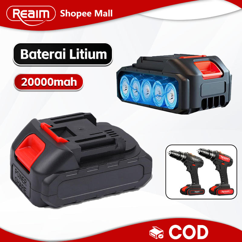 REAIM mesin bor listrik set lengkap impact bor baterai 399V 2 in 1 bor listrik modern Untuk Tembok