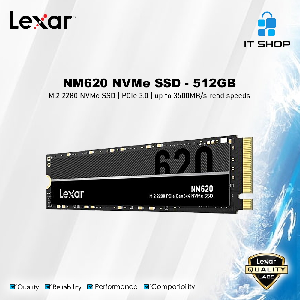 LEXAR M.2 2280 NVMe SSD PCIe 3.0 NM620 - 512GB