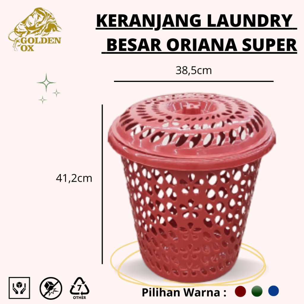 Keranjang Laundry  / Laundry Baju / Tempat Pakaian / LaundryTutup / Keranjang Baju
