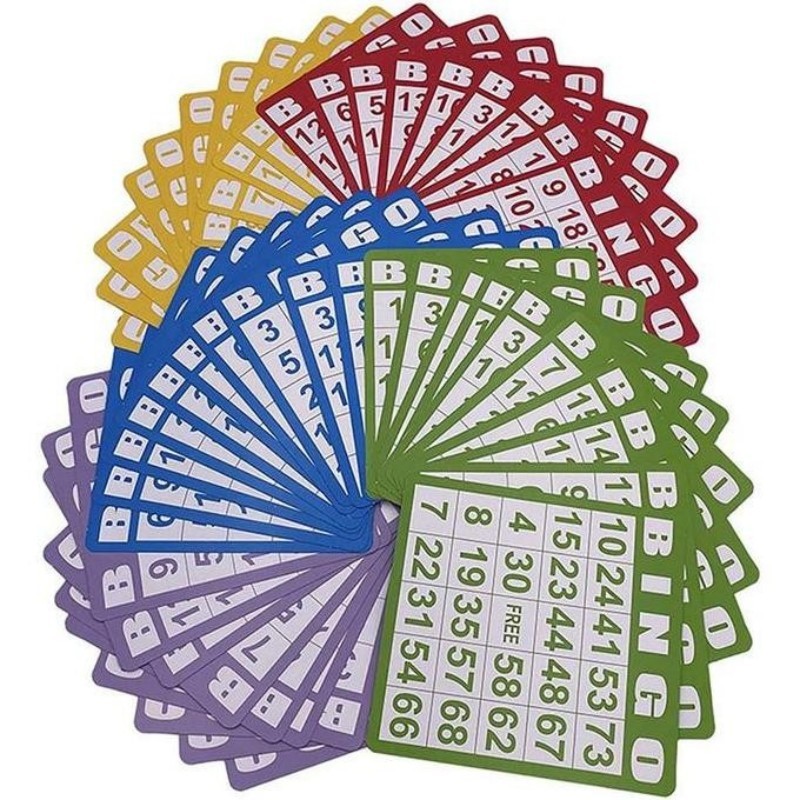 Kartu Bingo Kartu Bingo 100pcs 5 Warna Kartu Bingo Ukuran Besar Papan Bingo