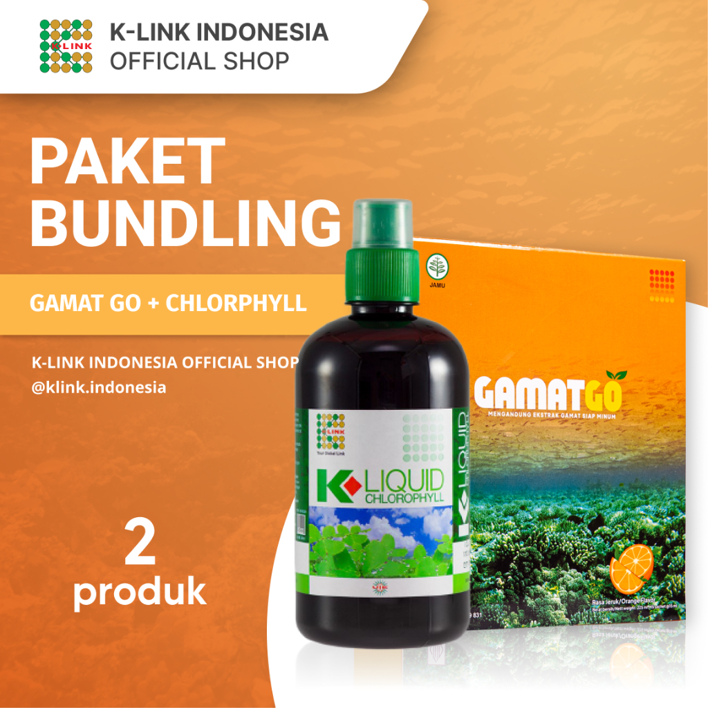 [BUNDLING] K-LIQUID CHLOROPHYLL 500 ml Klorofil K-Link Plus Gamat GO (1 Box 15 Sachet) Penerus Gamat