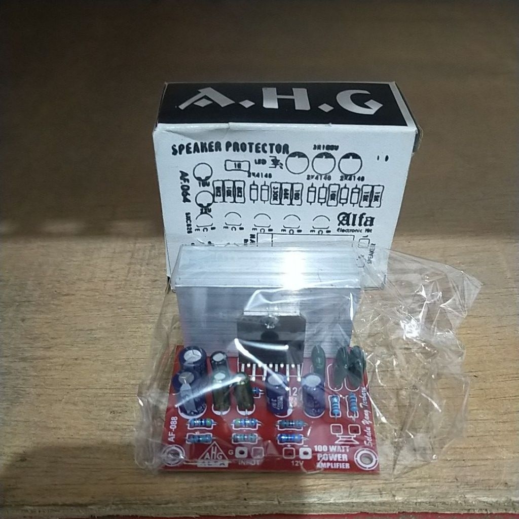 KIT POWER AMPLIFIER AMPLI MONO 100W 100 WATT TDA2005 ST DAN HEATSINK