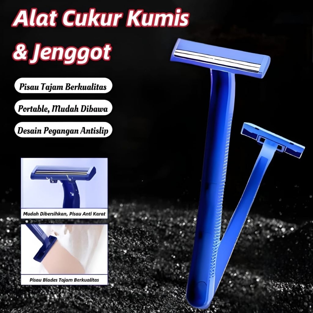 Alat Cukur Jenggot/ Cukuran Jenggot Shaving Tools/Kerikan 2 Mata Pisau• IndoPanda •
