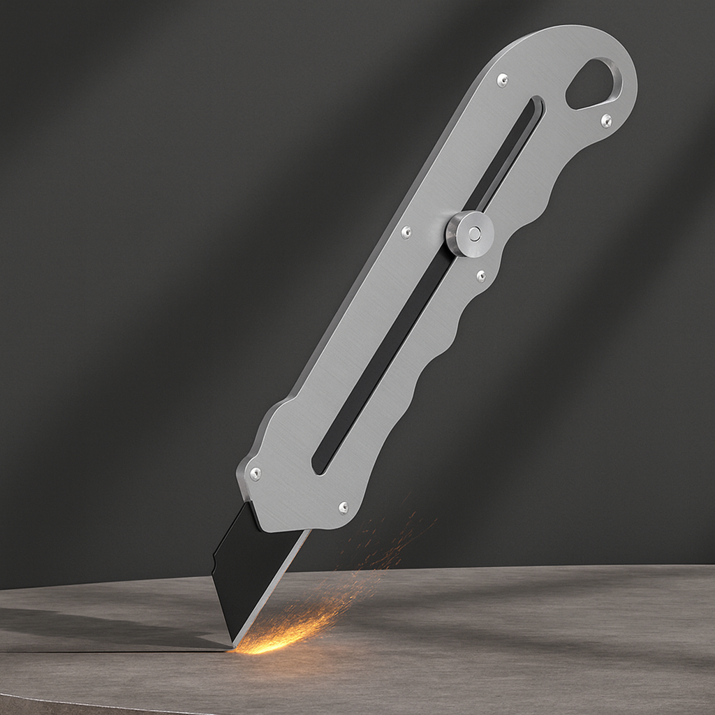 

Cutter Stainless Steel Premium Aesthetic Anti Karat Pisau Tajam Besar Multifungsi Refill Serbaguna