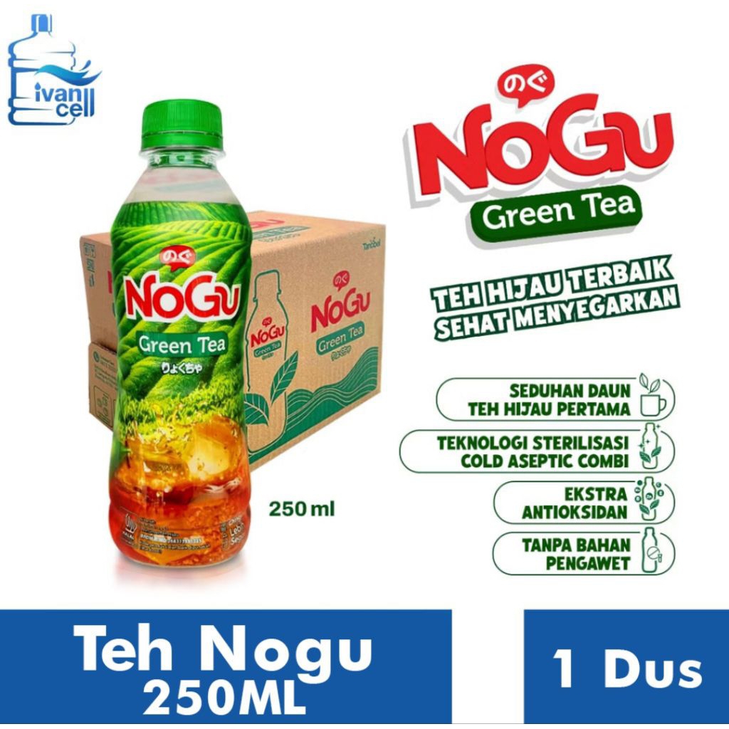 

⚡INSTANT⚡(1 DUS)TEH NoGu Green Tea 250 ML isi (12 BOTOL) - ORIGINAL 100%