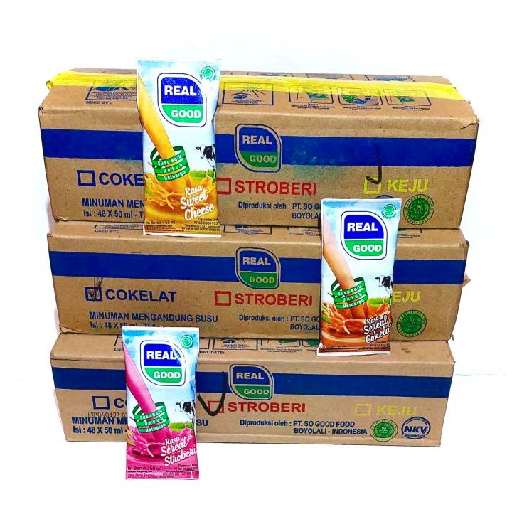 

REAL GOOD SUSU SEREAL ALL VARIAN [ 60pcs x 50ml ] 1 KARTON