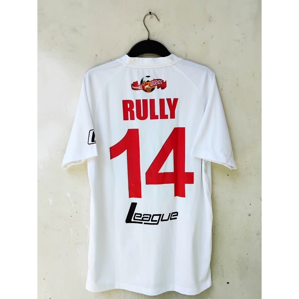 Jersey Baju Bola Timnas Indonesia All Star Legends AC Milan Glorie 2011 Original Matchworn MW Rully 