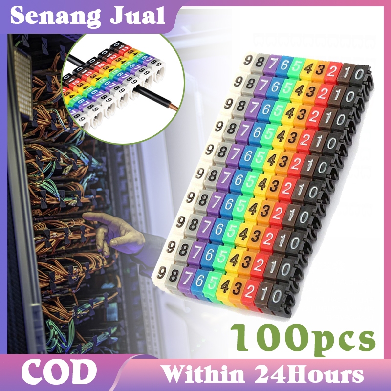 

100Pcs C-Type Marker Number Ready Stock Cable Markers Colourful