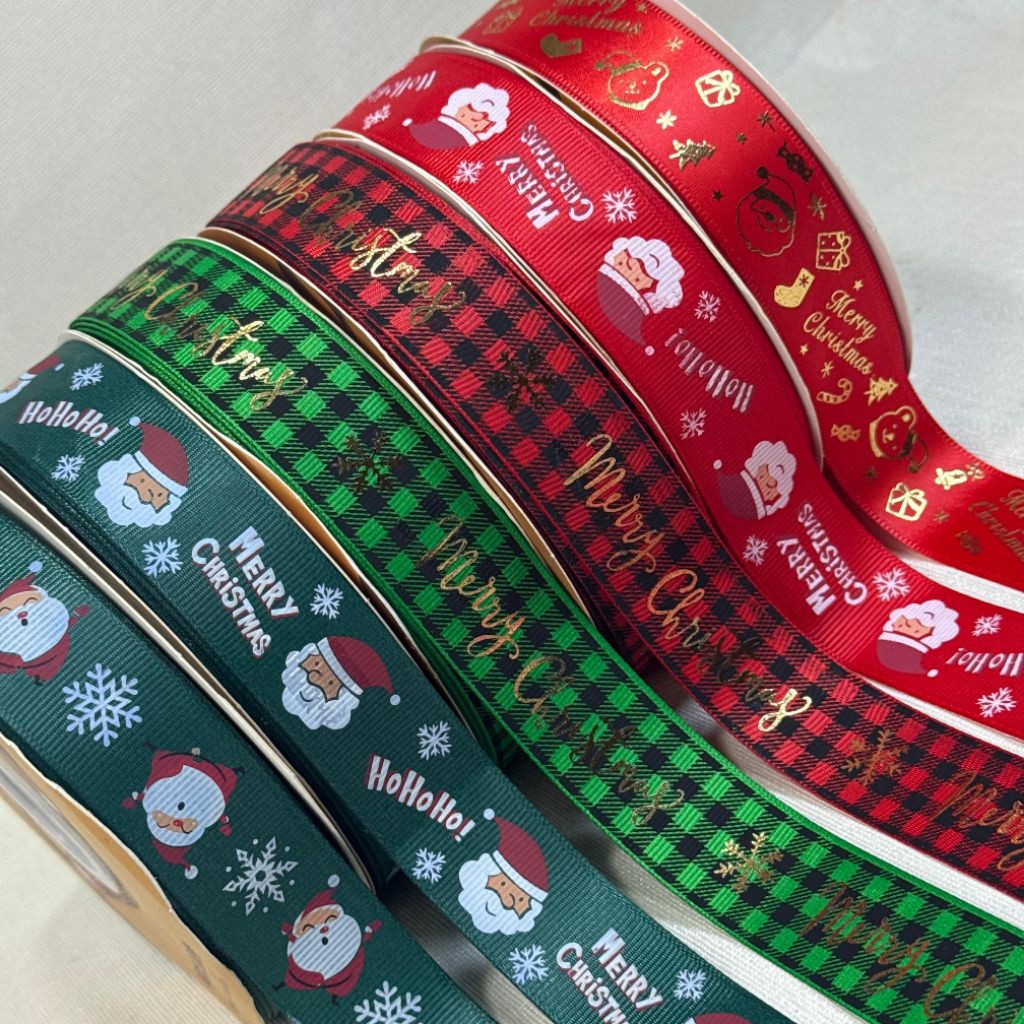 

1 YARD - PITA MERRY CHRISTMAS MOTIF RUSA GOLD/PITA NATAL /PITA HAMPERS NATAL