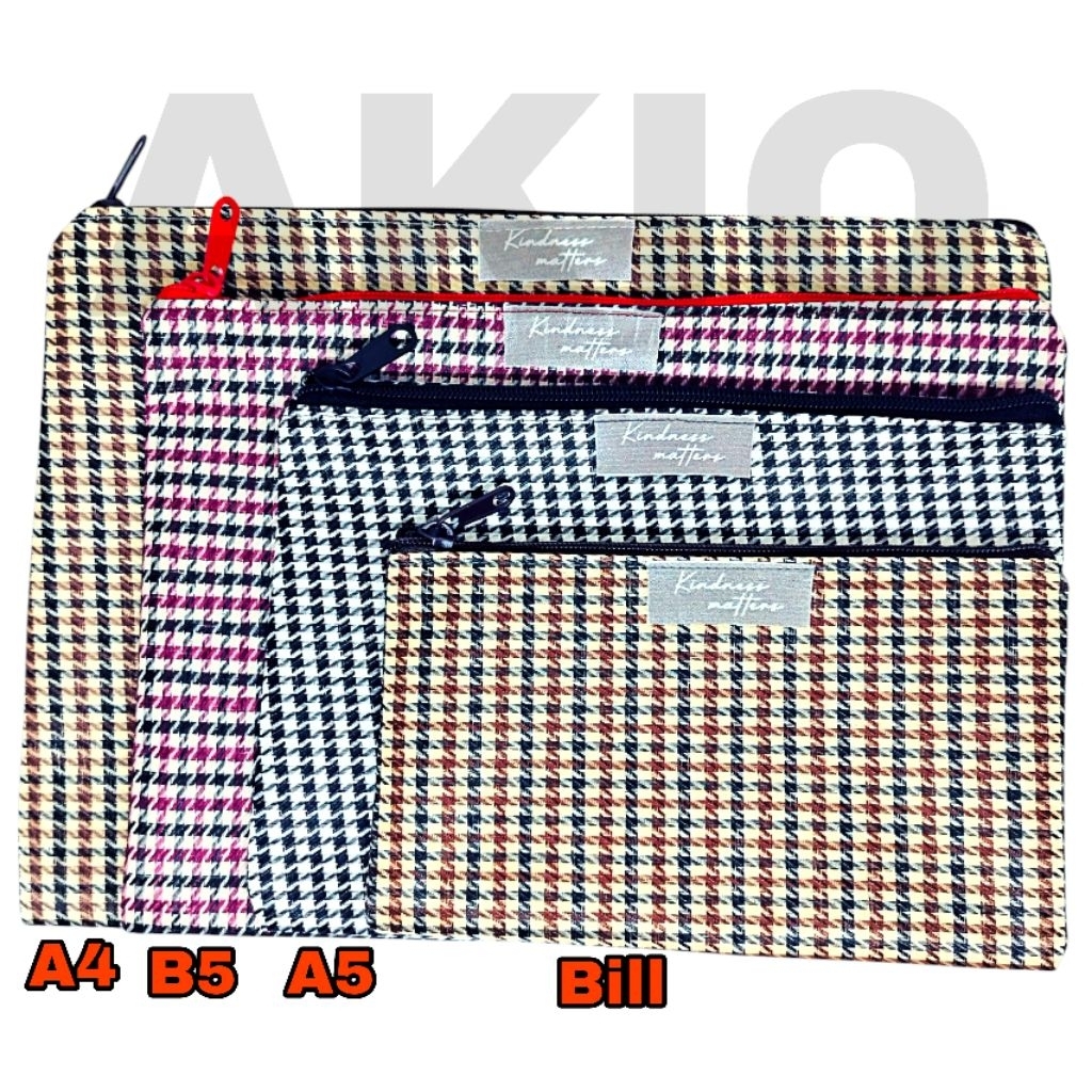 

Tas Dokumen F4 Bill A5 B5 A4 Bill Penting Map Karakter KOTAK KOTAK Document Bag Murah Berkualitas Tempat Wadah Zipper File Serbaguna