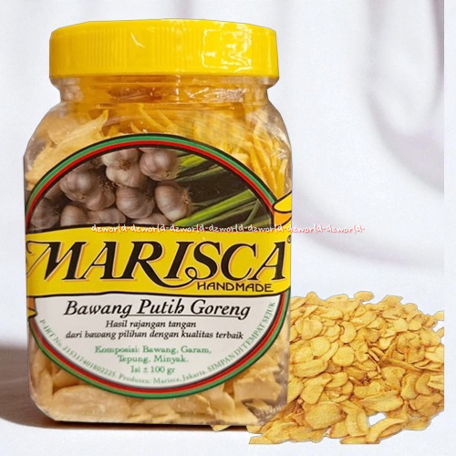 

Marisca Bawang Putih Goreng 100gr Fried White Garlic Toples Botol Tanpa Bahan Pengawet Mariska Marissca Garlics