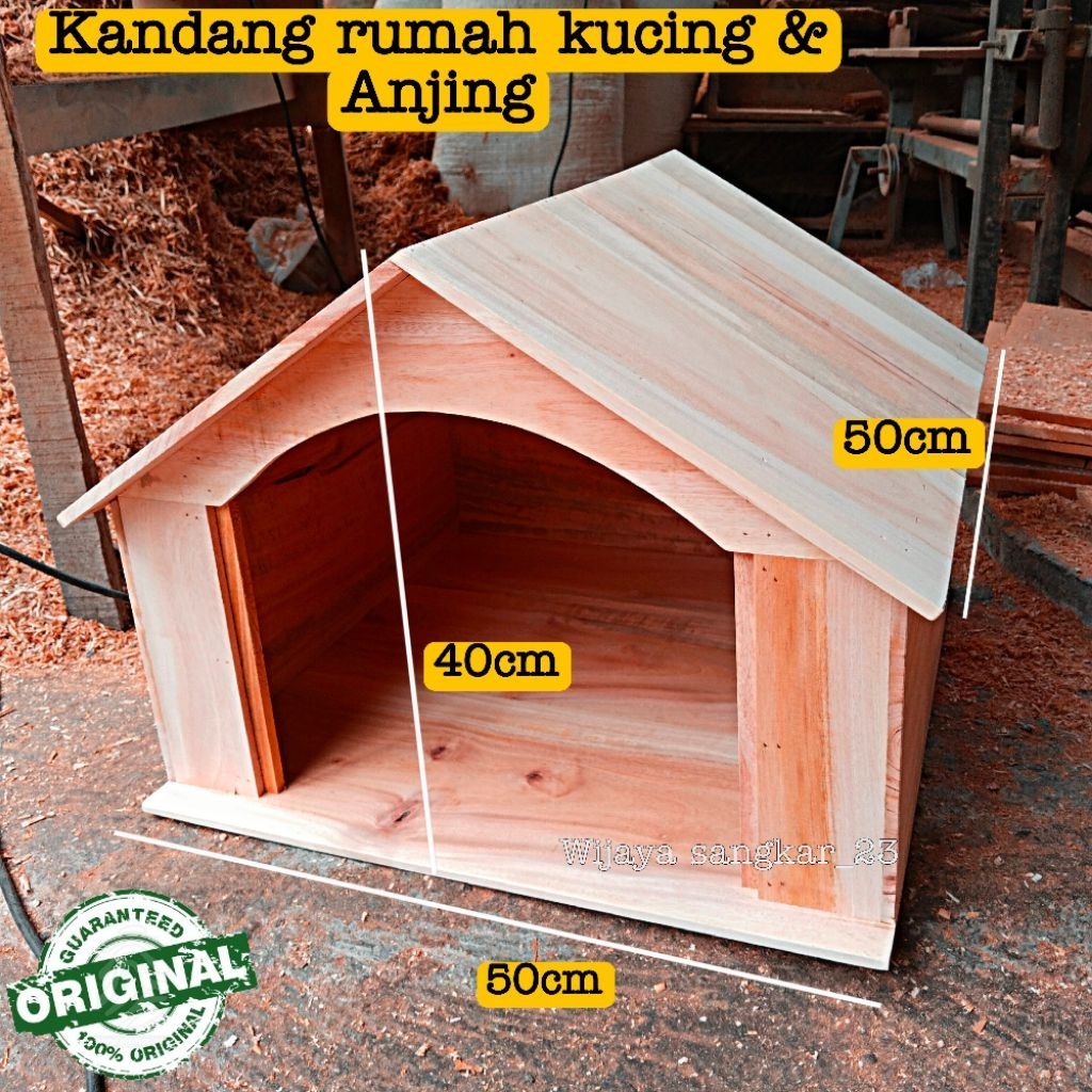 RUMAH KUCING KANDANG KUCING|ANJING|MARMUD FULL KAYU MAHONI HALUS