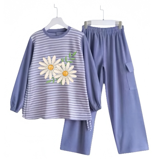 Oneset Anak Perempuan Atasan Bawahan Remaja Korean Style Kekinian Setelan Terbaru 2025 Umur 3-14 Tah