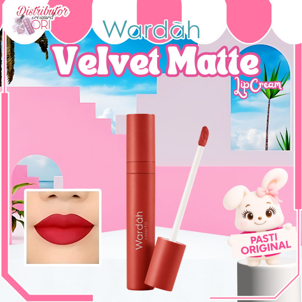 WARDAH Colorfit Velvet Matte Lip Mousse Lip Mousse LipCream   07 Red Pionner | Distributor Cream Ori