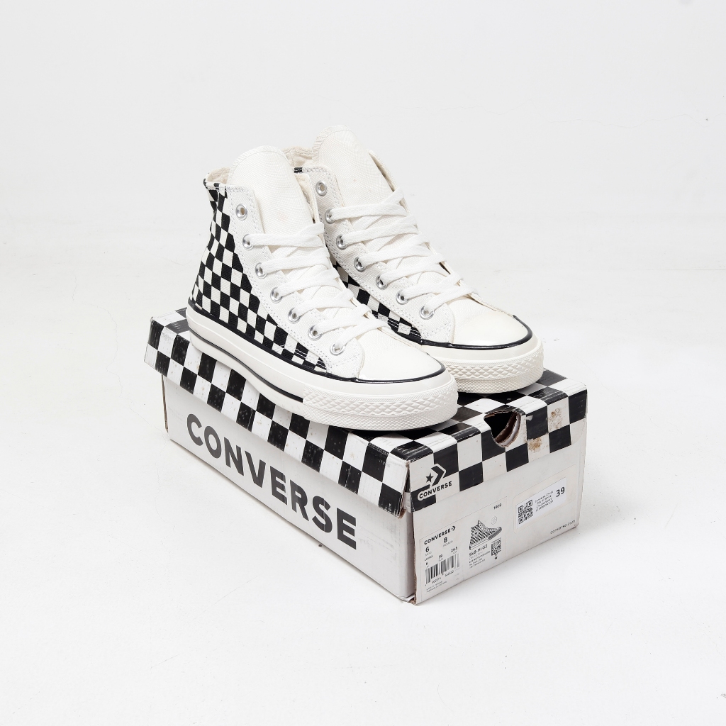 Converse Chuck 70s Hi White Checkerboard
