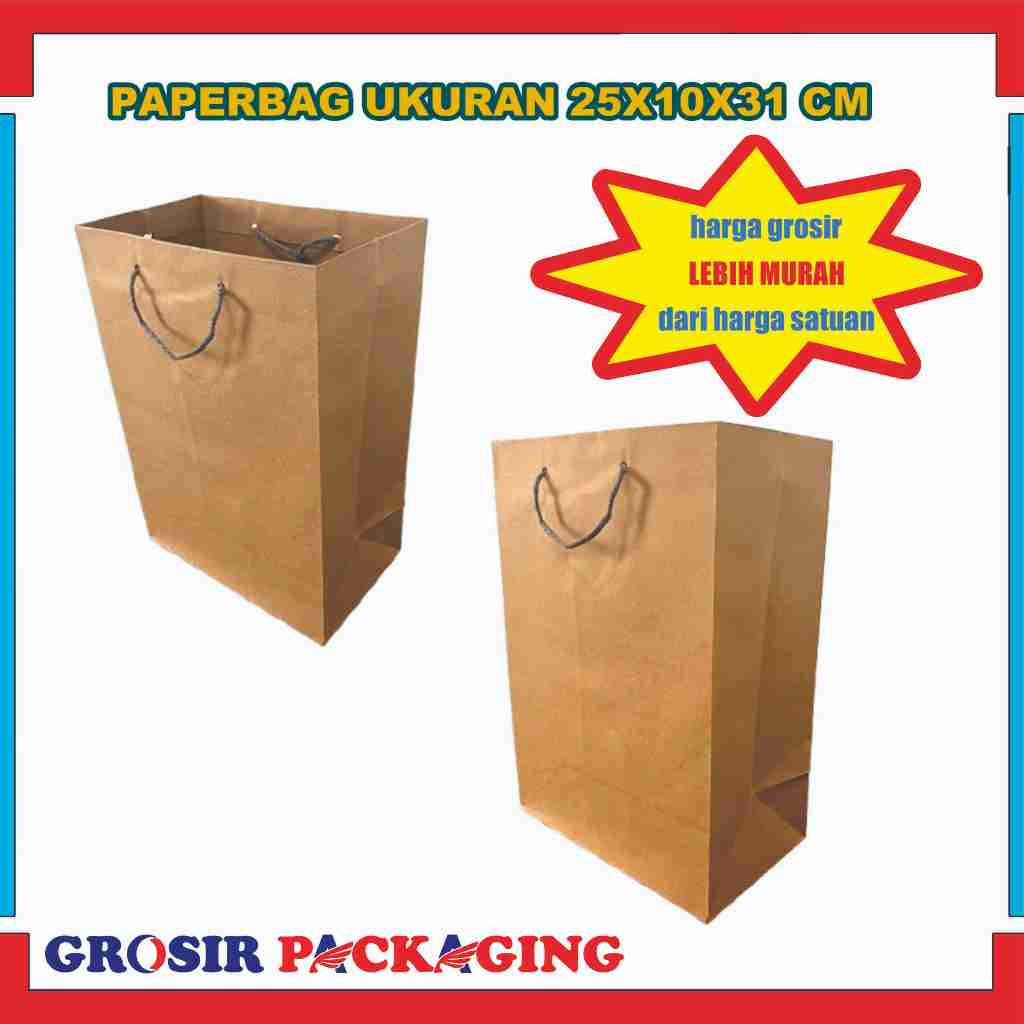 

Paper Bag 25x10x31 Cm (PAKET 12 PCS) / Tas Kertas / Tas Kado / Tas Souvenir