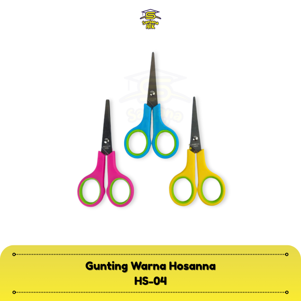 

HOSANNA Gunting Kertas Warna / Scissors Paper Ukuran Kecil HS-04