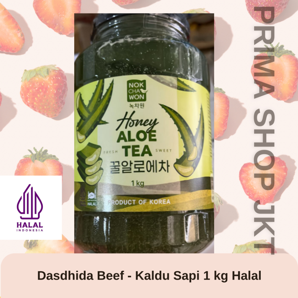 

Nok Cha Won Honey ALoe Tea 1kg Halal Korea Korean Honey ALoe Vera Tea