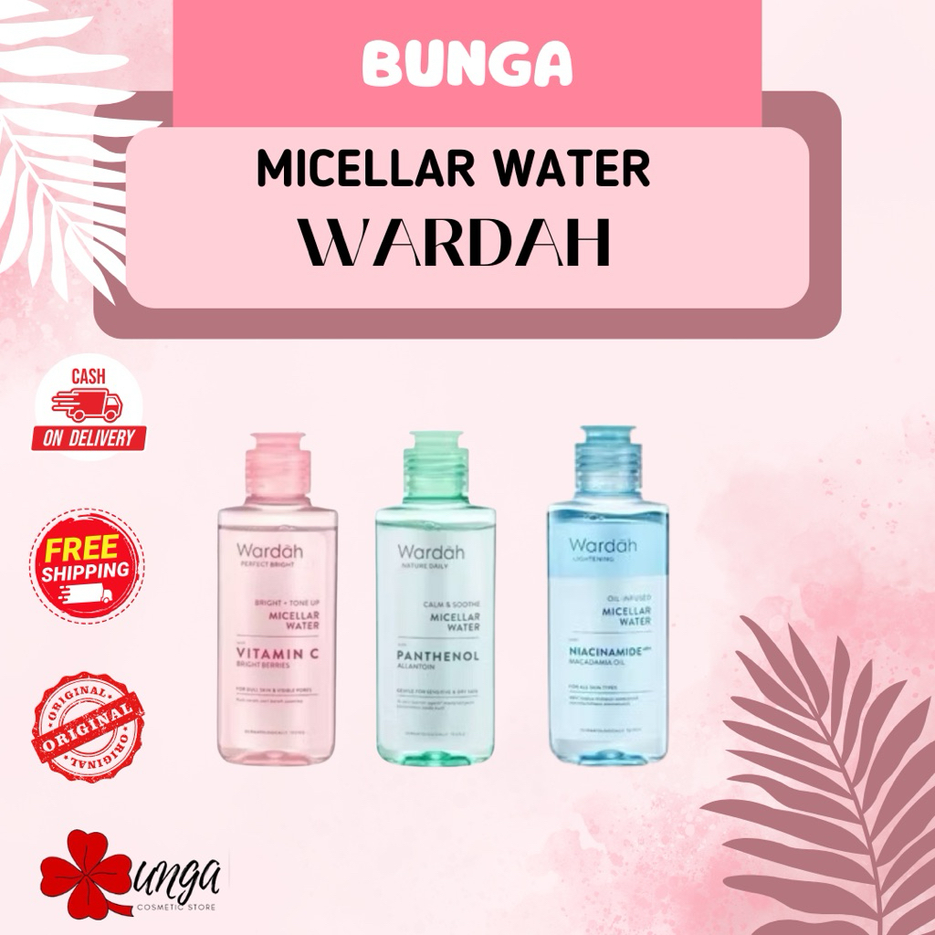 BUNGA - [100ml] Wardah Micellar Water / Micellar Water Wardah Niacinamide / Micellar Water Wardah Pa