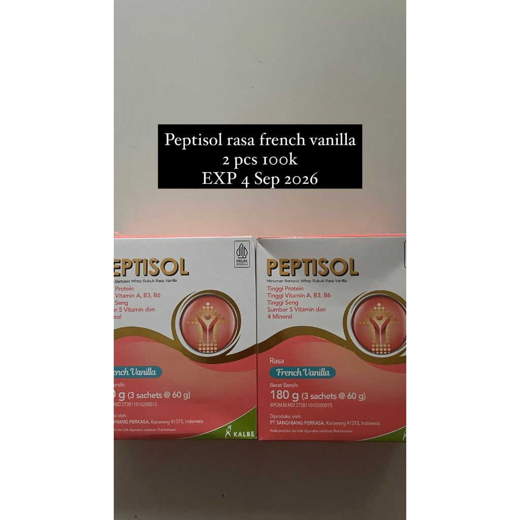 

Susu Peptisol 180g rasa French Vanilla