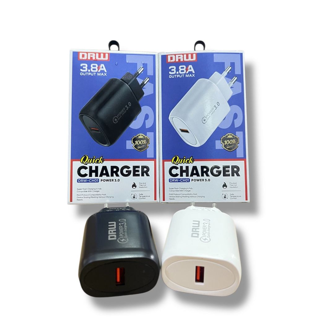 DRW Adaptor Kepala Charger 3 Ampere Fast Charging Batok USB