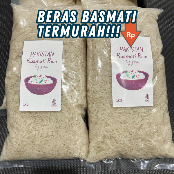

Beras Basmati Pakistan Termurah Bersih dan Enak, Repack 1KG untuk Hidangan Pakistan, Arab, India