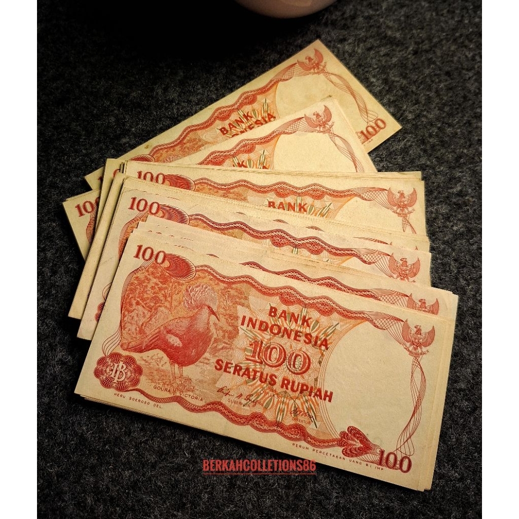 Uang Kuno 100 rupiah burung goura 1984 asli