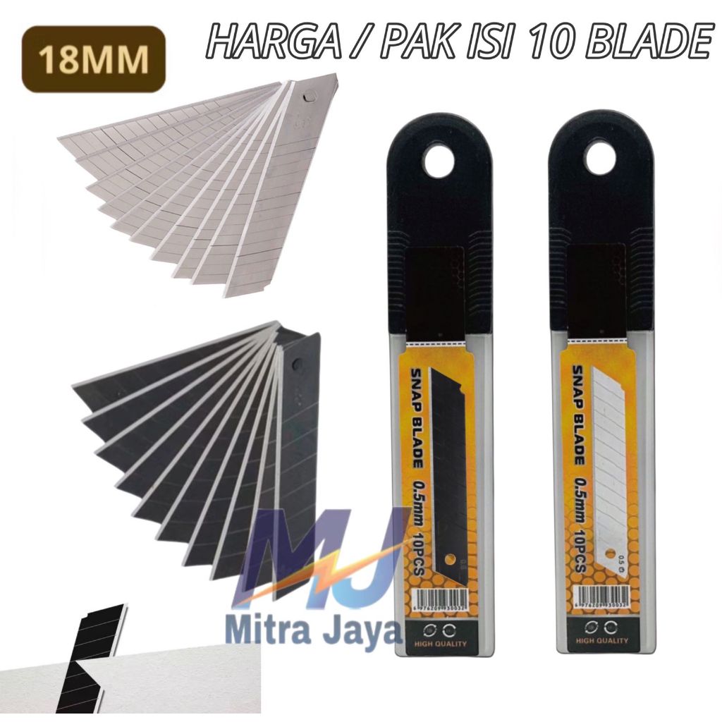 

ISI CUTTER HITAM PUTIH BESAR ISI 10 PCS /ISI ULANG CUTRER WARNA HITAM DAN WARNA PUTIH