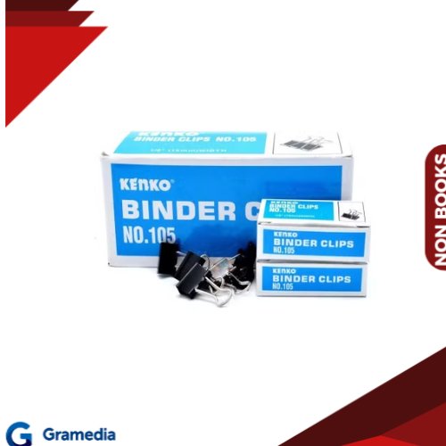 

Gramedia Medan - Kenko Penjepit Kertas Binder Clip No.105/Lusin