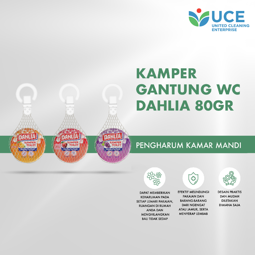 DAHLIA Kamper Gantung Pengharum Kamar Mandi 80gr