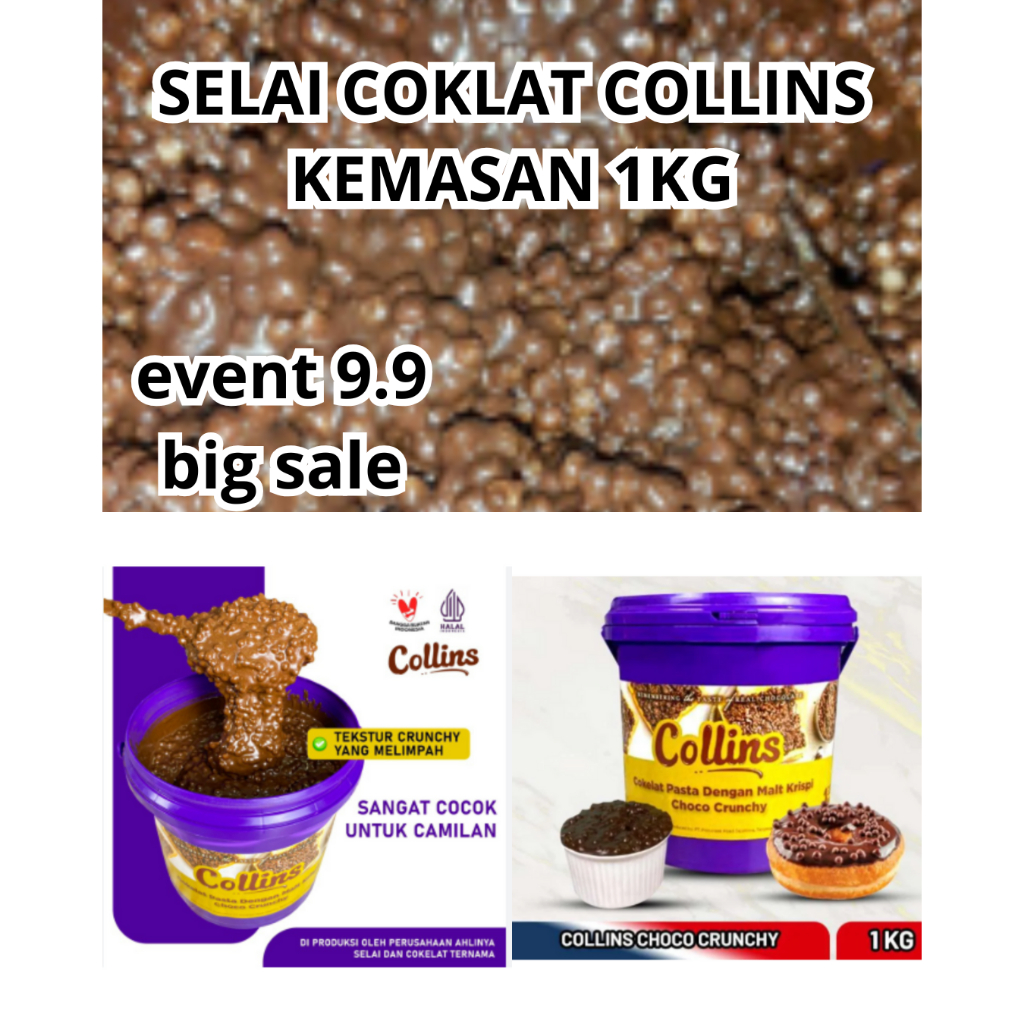 

Collins Choco Crunchy 1 Kg – Cokelat Pasta dengan Malt Krispi