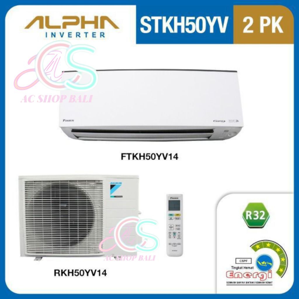 Ac Daikin Alpha Inverter 2 Pk R32 FTKH50YV Daikin Ac LowWatt