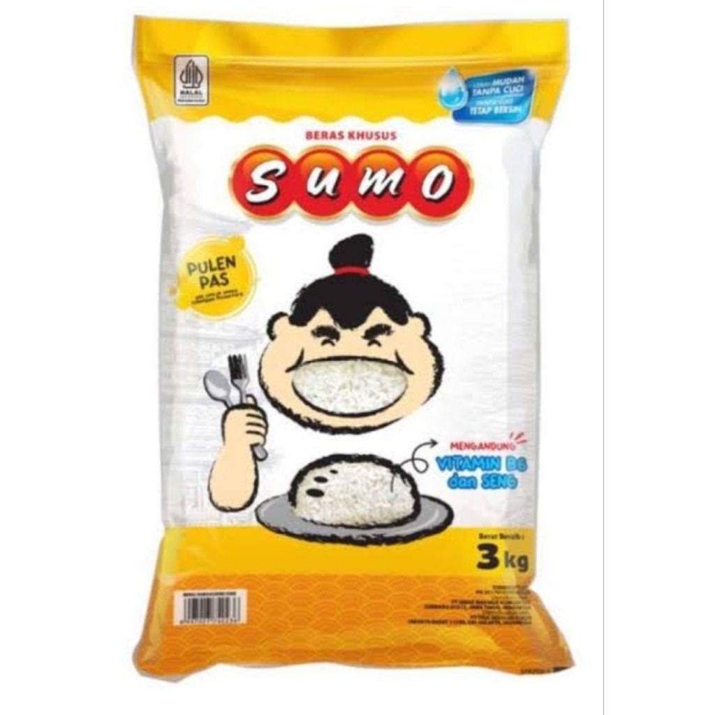 

Beras Sumo Kuning kemasan 3kg /Sumo Kuning 3 Kg
