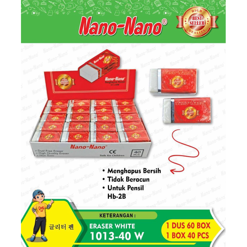 

PENGHAPUS / STIP PUTIH NANO PER BOX (40 PCS)