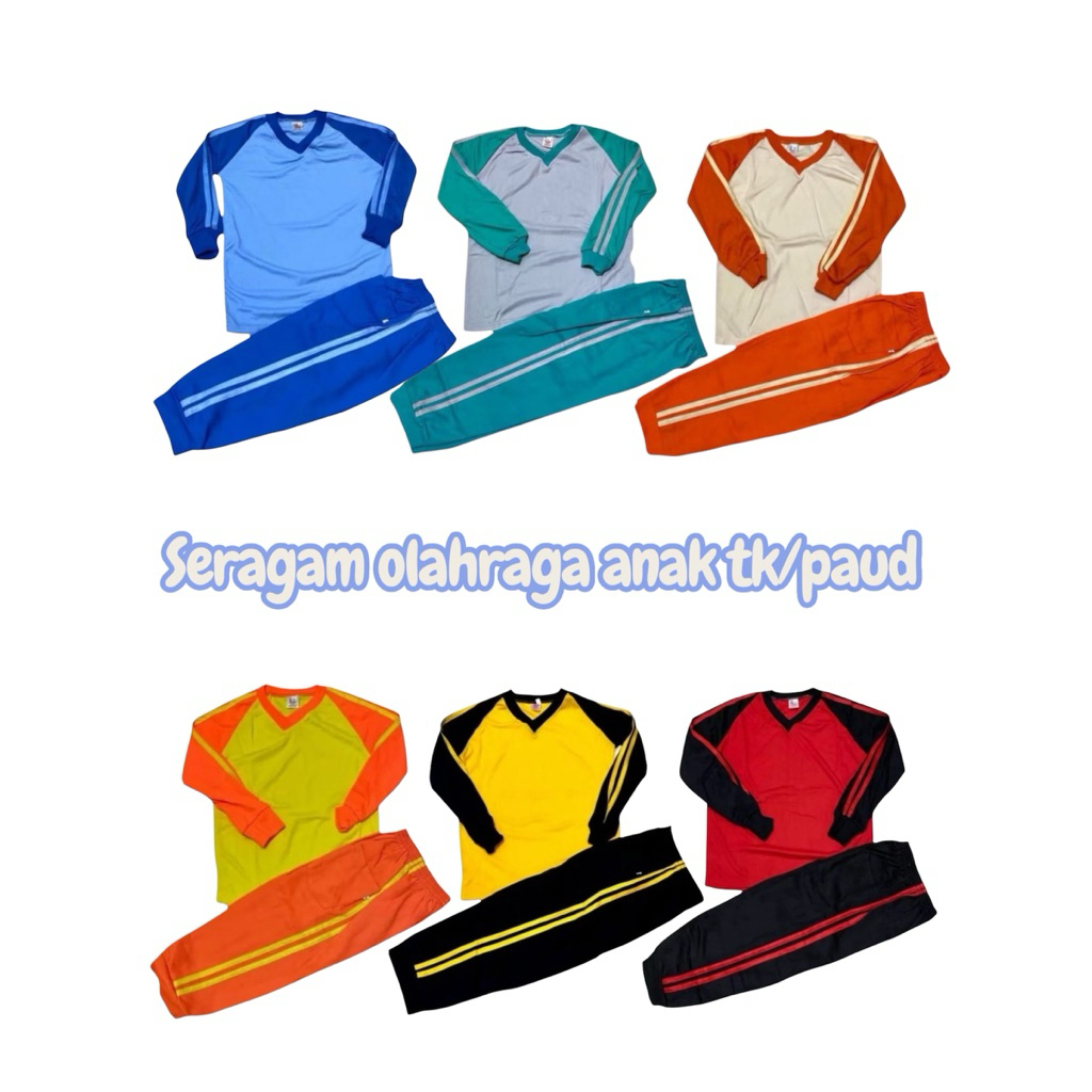 SERAGAM OLAHRAGA ANAK TK/PAUD SETELAN OLAHRAGA ANAK TK/PAUD BAJU OLAHRAGA ANAK TK/paud