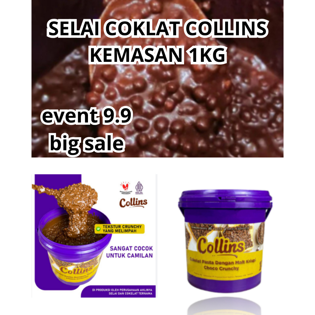 

[Foodies] COLLINS COKLAT CHOCO CRUNCHY VIRAL 1KG / Coklat Collins 1kg Crunchy