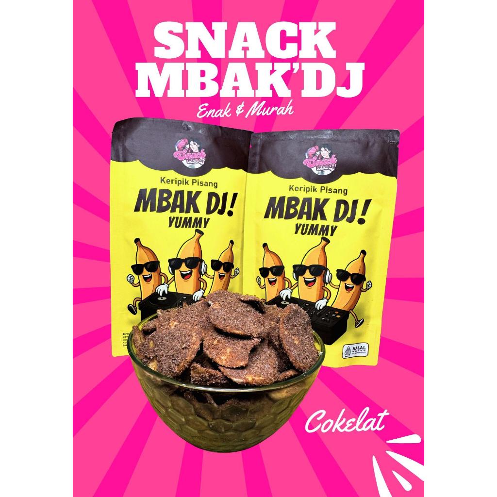 

[Dapat Bonus Snack] Keripik Pisang Cokelat SNACK MBAK DJ Keripik Pisang Cokelat Premium