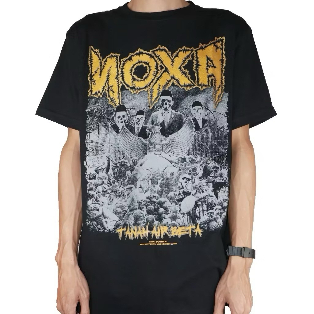 Noxa Tanah Air Beta Official Kaos Band Hitam