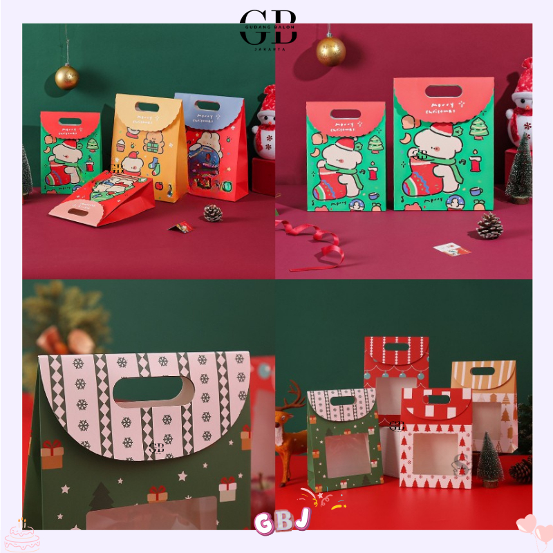 

GBJ - Paper Bag Natal Lucu Motif Transparan Tutup / Paperbag Christmas