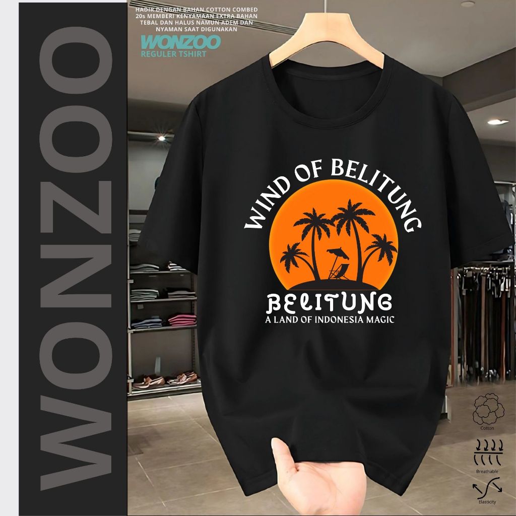 KAOS OLEH-OLEH/SOUVENIR WISATA INDONESIA BANGKA BELITUNG-PREMIUM QUALITY