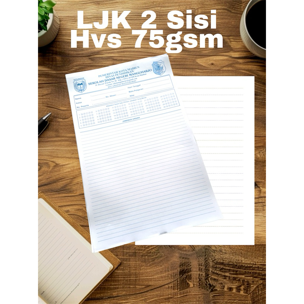 

LJK ujian Dua sisi / Bolak Balik Hvs F4 75gsm